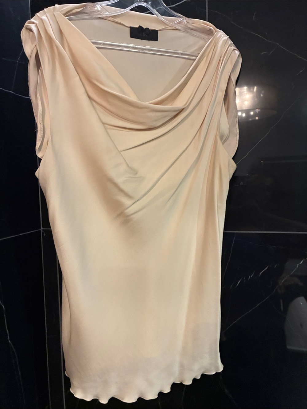 Banana Republic 100% Silk Cream Draped Sleeveless Camisole